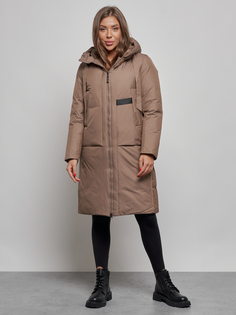 Пальто женское MTFORCE 52359 коричневое XXL
