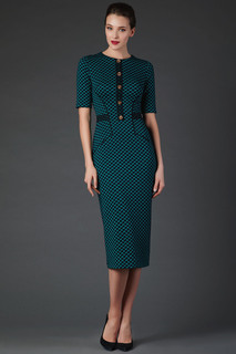 Платье женское Арт-Деко P-915 зеленое 48 RU