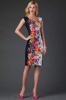 Платье женское Арт-Деко P-783 разноцветное 42 RU