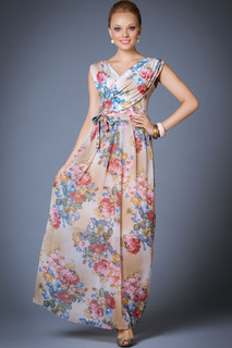Платье женское Арт-Деко P-595 бежевое 44 RU