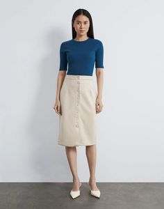 Юбка женская Gloria Jeans GSK017642 бежевая L (48-50)