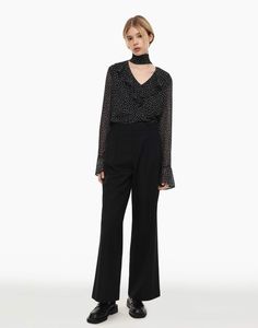 Брюки женские Gloria Jeans GPT009307 черные 48/170