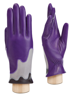 Перчатки женские Eleganzza IS01337 фиолетовые/серо-бежевые р. 6,5