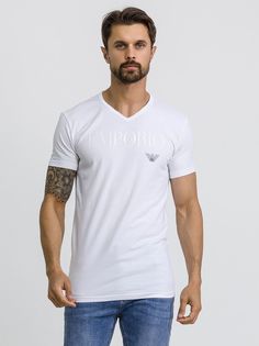 Футболка мужская Emporio Armani 110810_CC716 белая XL