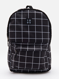 Рюкзак Hermann Vauck для мужчин, орнамент клетка, чёрный, 28x14x42 см, SUT