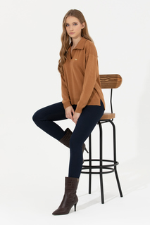 Пуловер женский U.S. POLO Assn. G082SZ0TK0NAYLO коричневый XL