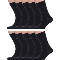 Комплект носков мужских Красная Ветка 10-С-1330 черных 25, 10 шт.