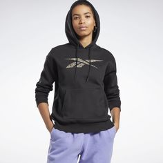 Толстовка Reebok для женщин, black, M, GU0146