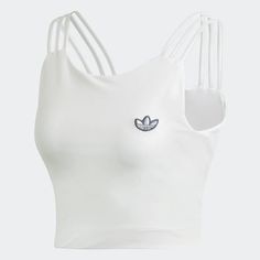 Топ Adidas для женщин, FU3842, White, размер 40