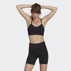 Топ спортивный Adidas для женщин, GL4241, Black, S