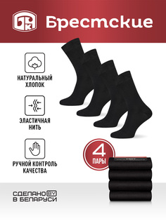 Комплект носков мужских Брестские 14с2122 черных 23, 4 пары