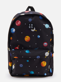Рюкзак Hermann Vauck для мужчин, чёрный, с принтом космос, 28x14x42 см, SUT