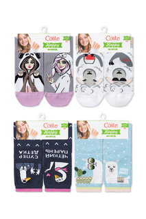 Комплект носков женских Conte Elegant 18С-227СП в ассортименте 23-25, 4 пары