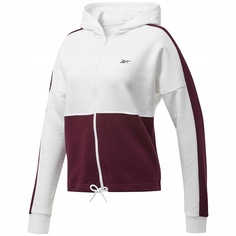 Толстовка Reebok для женщин, FU2203, White-Maroon, размер S