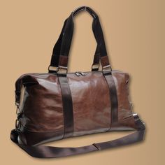 Дорожная сумка унисекс PouchMan 20787 коричневая, 50,5x30,5x19,5 см