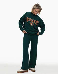 Спортивные брюки женские Gloria Jeans GAC021418 зеленые M/164 (44-46)