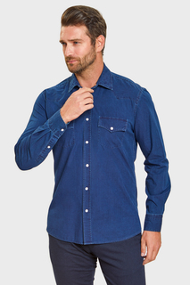 Рубашка мужская Kanzler 2A-448SL-11109-15 синяя 44