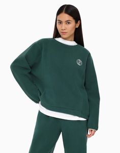 Свитшот женский Gloria Jeans GAC021593 зеленый XL (52-54)
