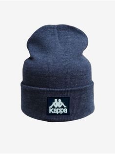 Шапка бини унисекс Kappa 001 реплика синяя, one size