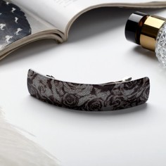 Заколка-автомат женская Queen fair 4185399 чёрно-серебристая