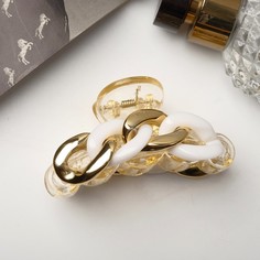 Заколка-краб женская 6914683-6p белая No Brand