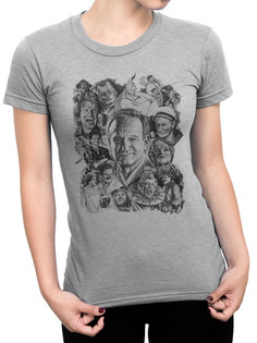 Футболка женская DreamShirts Studio Робин Уильямс 320-robin-1 серая 2XL