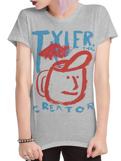 Футболка женская DreamShirts Studio Tyler The Creator 486-tyler-1 серая 2XL