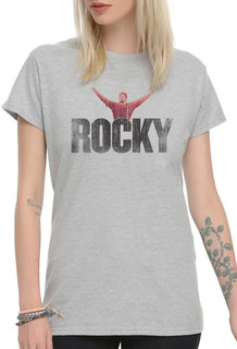 Футболка женская DreamShirts Studio Рокки - Сильвестр Сталлоне 328-rocky-1 серая 2XL
