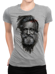 Футболка женская DreamShirts Studio Робин Уильямс 573-robin-1 серая 2XL