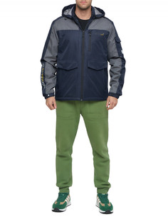 Спортивная куртка мужская NoBrand AD8816 синяя 52 RU