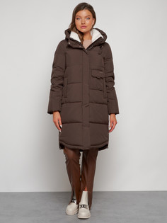 Пальто женское MTFORCE 133208 коричневое 3XL