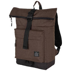 Рюкзак унисекс Polar П17008 темно-коричневый, 44x29x13 см
