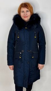 Пальто женское Nortf 037480 синее 44 RU