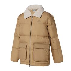 Пуховик мужской PUMA Shearing Down Jackets бежевый L