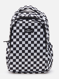 Рюкзак Hermann Vauck для мужчин, чёрно-белый, принт клетка, 26x19x40 см, SUT369