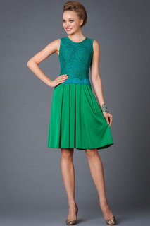 Платье женское Арт-Деко P-661 зеленое 48 RU