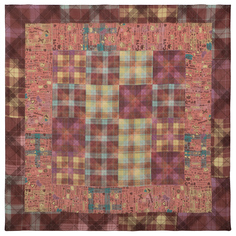 Платок женский Павловопосадский платок 10385 коричневый/бежевый/розовый, 115х115 см