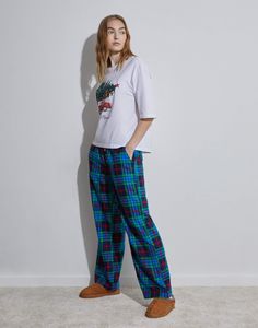 Брюки домашние женские Gloria Jeans GSL001535 синие XS/164 (40)