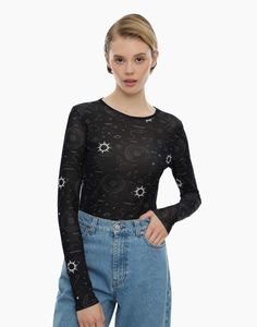 Лонгслив женский Gloria Jeans GKT021651 черный L (48-50)