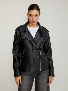 Кожаная куртка женская Concept Club 10200430006 черная L