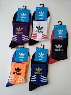 Комплект носков мужских Adidas N-Q03 разноцветных 41-47, 5 пар