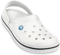 Шлепанцы унисекс Crocs Crocband белые M4 US; W6 US