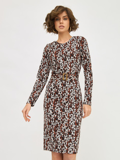 Платье женское Olya Stoff OS20122 коричневое 46 RU