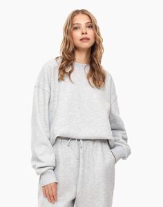 Свитшот женский Gloria Jeans GAC021160 серый L-XL (48-54)