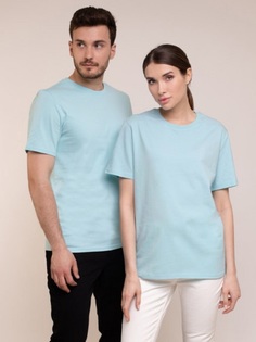 Футболка унисекс Uzcotton Premium голубая XXL