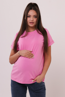 Футболка для беременных женская Magica bellezza 03-43222MB розовая 50 RU