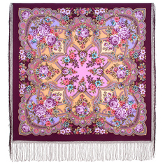 Платок женский Павловопосадский платок 707 разноцветный, 148х148 см