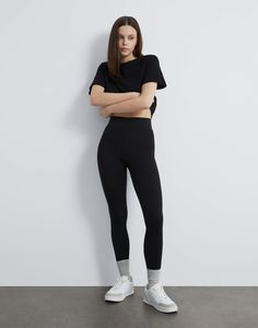 Леггинсы женские Gloria Jeans GHS008051 черные XL/170