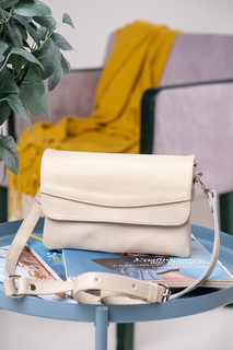 Сумка кросс-боди женская ExoBags ТА121, молочный