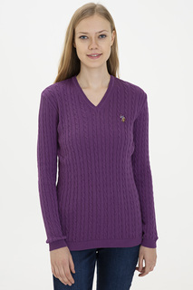 Пуловер женский U.S. POLO Assn. G082SZ0TK0TK03-BSK21 фиолетовый S